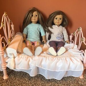 American Girl Dolls and Bed